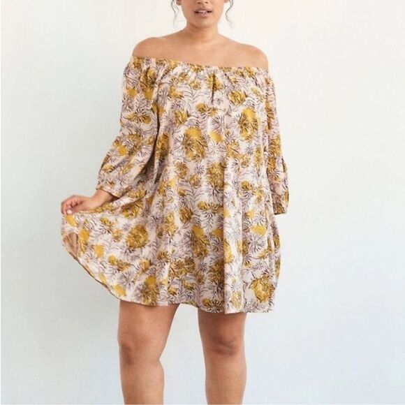 DAILY PRACTICE ANTHROPOLOGIE Mollie Floral Tunic Dress Women XL beach cover-up - Picture 1 of 15